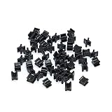 Y.K.K ファスナー用止め金具 下止めパーツ 50個入 ビスロン用/4号対応 ブラック塗装 F2-232