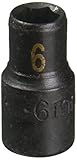 SK Hand Tool 31046 0.25 in. Drive 6Pt.Standard Metric Impact Socket, 6 mm.