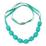 ComfyBaby Beads 'Chunky Monkey' Silicone Teething Necklace BPA Free - Chunky Turquoise by ComfyBaby 