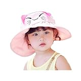 ZSY For U ベビー 赤ちゃん お出かけ用品帽子 キャップハット 子ども　日差し UV コットン 男の子　女の子 お出かけ 紫外線対策　やわらかい帽子　2-9歳推薦wmtmz03-ピンク