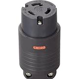 明工社:明工 接地2P20A引掛コネクターボデー(L6-20)20A.250V(黒) MH8172B 型式:MH8172B