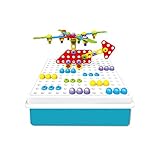 goolsky 189pcs Pile Up Mushroom Nails Jigsawペグボードクリエイティブパズル教育玩具子供用