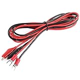 uxcell　マルチメーター　フォーク端子　ニワクリップ　延長テストリードケーブル　1.6M　2個入り