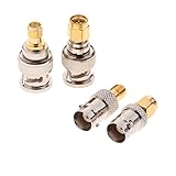 D DOLITY SMA→ BNC キット　1セット　 RF 同軸アダプタ　 オス→メス　 同軸コネクタ　4個　耐久性 互換性