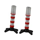 Flameer 2本セット　安全灯　警告ライト　ストロボ　3色選択　誘導棒　車両　歩行者　交通　工事現場　警備　防災　緊急　 - レッド