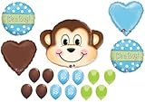 loonballoon Monkey It 's A Boyベビーシャワー17サファリジャングルDecorationsバルーンSupplies