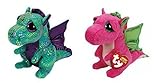 Ty Cinder and Darla Dragon Set of 2 Beanie Boos Stuffed Animal Plush Toy [並行輸入品]