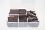 BTMB 100 Piece家具移動キットfor Hardwood床ブラウン正方形家具フェルトパッド保護