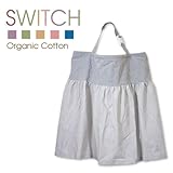 「オーガニック・スウィッチ インディゴxストライプ」 Organic Switch 授乳ケープ 授乳カバー オーガニックコットン使用 お出かけ時の授乳も安心 ナーシングカバー ナーシングケープ カラー