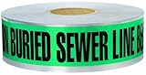 Swanson btnd3100gbsl4 3-inch by 1000-feet 4-mil non-detectableテープ注意下Buried下水道行グリーン/ブラックで印刷