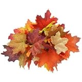 Floral Garden 6-Stem Maple Leaf Bushes 10 in. Artificial Flowers Autumn Fall Thanksgiving Scarecrow 