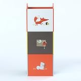 Labebe 木製の赤ちゃんのおもちゃのオーガナイザー3層の断面家具 - クローズドドア