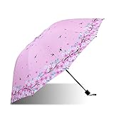 Ho-mart 日傘 晴雨兼用 uvカット 折りたたみ傘 完全遮光 レディース 手開き 折り畳み 雨傘 撥水 遮熱 軽量 (ピンク)
