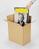 段ボール 収納ボックス / LP（12インチ）レコード 50枚用 （縦置き・ダブルカートン） 10箱セット