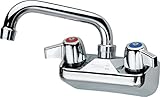 Krowne 10-406L Low Lead Faucet, Splash Mount, 4" Centers, 6" Swing Nozzle, NSF [並行輸入品]