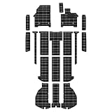 Hotfield トヨタ 互換品 新型 アルファード ヴェルファイア 40系 フロアマット＋ステップマット＋トランクマット ラゲッジマット / 7人 マドラスグレー