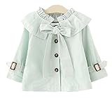 Candykids　ウインド ブレーカー フード ジャケット カッパ レイン コート 長袖 女の子 子供服　スプリングコート　キッズコート　子供服　子供コート　キッズ服　女の子服 (80cm, グリー