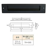 郵便受け フラットポスト口 【口金部分のみ 黒】 No.3000ポスト