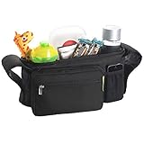 Precthings ベビーカー バッグ ドリンクホルダー 収納 ポケット大容量 小物入れ