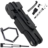 UPstore 自転車 ロック 鍵 ブレードロック 赤 ロードバイク鍵 切れない 鍵式 軽量 長い 盗難防止 クロスバイク チェーンロック コンパクト 盗難対策 (レッド/RD)