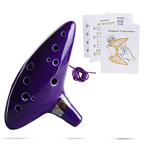 オカリナ SIXPEN&reg; ゼルダの伝説 12穴オカリナ 陶器製管 ・ 吹奏楽器 ハイクオリティー アルトC 楽譜付き 初心者/音楽愛好家対応