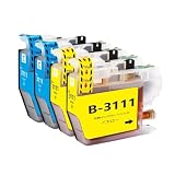 LC3111 ブラザーbrother用互換インクカートリッジLC3111Cシアン2本 LC3111Yイエロー2本 合計4本 対応機種：DCP-J582N J982N-W/B J978N-W/B J972N J973N-W/B J572N J577N J903N J893N J898N J998DN J998DWN J738DN J738DWN J981N