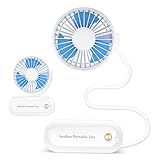 SunInn 携帯扇風機 静音【4in1機能搭載】手持ち扇風機 360°自由調節 首掛け扇風機 2000mAh 充電式 最大16時間動作 3