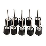 10本入り 研磨用 ロータリーツール用 サンディングドラム 固定軸 回転工具用 サンディング ドラム マンドレル ヘッド直径 12.7mm