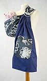 Palm and Pond Adjustable Ring Sling Baby Carrier - Grey and White Floral/Blue by Palm&Pond