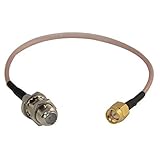 Saide Electronics RF coaxial coax cable assembly SMA male to F female 12'' [並行輸入品]