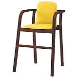 オリバー ダイニング キッズチェア 【2脚入り】 木製 布 ダークブラウン×イエロー (S・CK-203・DB+CF-09C)