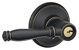 Schlage f80bir716 Aged Bronze BirminghamバーミンガムKeyed Storeroomドアレバーセット