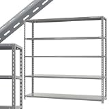 力量-4 幅180×奥行45×高さ180cm 5段 グレー 150㎏/段