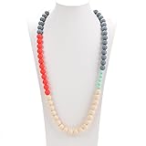 Consider It Maid Silicone Teething Necklace for Mom to Wear - FREE E-BOOK - BPA FREE and FDA Approve