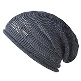 CHARM 日本製 リネン100% メッシュ サマーニット帽 [ フリーサイズ/ネイビー ] 春夏 おしゃれ ビーニー