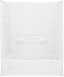 スターリング配管61040126 – 0すべてPro Bath and Showerキット、60-inch X 30インチx 73.5-inch、右側、ホワイト