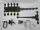 ダブルドアShedハードウェアキット12 " StrapeヒンジW / Tハンドル新しいHeavy Dutyバレルボルトfor Shedsバーンドア