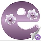 壁デカールレターベビー名デカールステッカー装飾文字装飾花 – 子供の赤ちゃんの保育園、少女の寝室、子どもの遊び部屋by bugs-n-blooms Letter " e " パープル EPUFAWL-