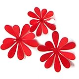 SODIAL ( R )クリエイティブ3d PVC花壁ステッカーアクリル壁デカールforキッズ部屋キッチンテレビ壁ステッカーホームDecor＠＠レッド＠Dazhong Xiao 3つのサイズ4