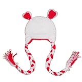 (スマイル ワキキ)Smile YKK 赤ちゃん ベビー 着ぐるみ ニット帽子 服 コスチューム 寝相アート 新生児 記念写真 出産祝い 可愛い女の子デザイン ホワイト