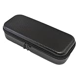 アローン(Allone)　PSポータルリモートプレイヤー用カーボン調EVAポーチ BK　15×7.5×35cm　ゲーム　軽量　　コンパクト　持ち運びに便利　小物収納ポケット付き　ブラック　黒　ALG-PSRPEBK