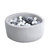 Wonderスペースデラックスハンドメイド子供用Foamラウンドボールpit|品質と耐久性プレミアムDrypool with非毒性セーフマテリアル、Sofe & Thick、理想的なLittle To