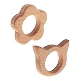 IPOTCH 2個セット　おしゃれな　歯がため　木育　歯固め