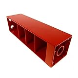 LEGO DUPLOレッド建物壁2 x 2 x 6 with Drawerスロットon one sideと8個の蝶番を他( x1 Loose )