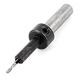 uxcell　皿取りドリルビット　ネジテーパー　メタル　ブラック　シルバートーン　円形シャンク　1個