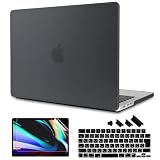 TWOLSKOO M2 MacBook Air 15インチケース 2023 プラスチックハードシェルカバー スクリーンプロテクター&キーボードカバー&トラックパッドフィルム付き MacBook Air 15インチ M2 2023用、フロストブラック