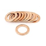 uxcell 銅ワッシャー　13mmx20mmx1.5mm　クラッシュ　フラット　オイル　シールリング 10個入