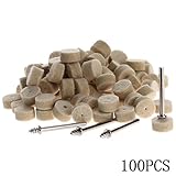 100個入りセット 研磨 バフ 研磨用 ウールホイール 金属磨き 羊毛フェルト 研磨ホイール