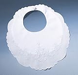 Lillian Rose Cotton Baby Bib, White, 8.5" x 9" by Lillian Rose [並行輸入品]