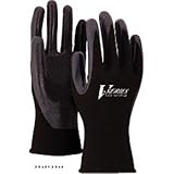 おたふく手袋/ニトリル背抜き手袋 [10双入]/品番:A-32 サイズ：M カラー：ブラック×ブラック